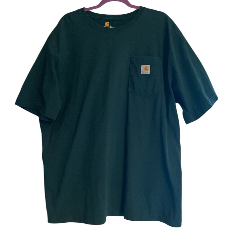 Carhartt Green Pocket Work Shirt Short Sleeve Men’s XL – Durable & Comfortable
